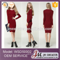 Latest knitting dress slim fit simple fashion office dress designs for ladies